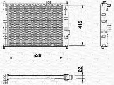 MAGNETI MARELLI 350213559000 -  Радиатор, охлаждение двигателя